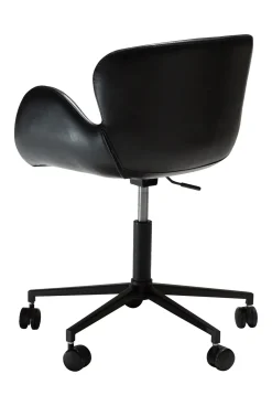 DAN-FORM - GAIA Office Stol - Vintage sort kunstlæder