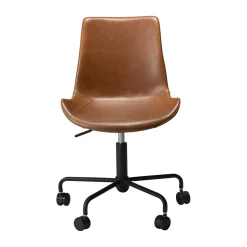 DAN-FORM - HYPE Office Stol - Vintage lysebrun kunstlæder