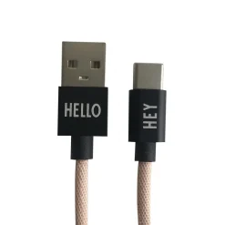 Design Letters - Oplader kabel - USBC - Nude