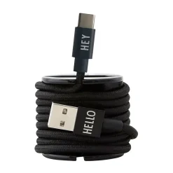 Design Letters - Oplader kabel - Micro USB - Sort