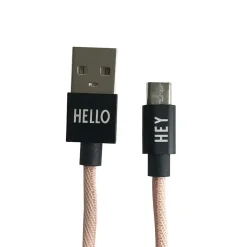 Design Letters - Oplader kabel - Micro USB - Nude