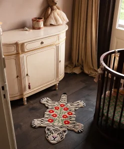 Doing Goods - Floral White Gulvtæppe - Small - 92x62 cm