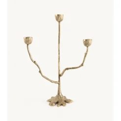 Doing Goods - Lysestage - 3 armet lysestage - Misty Triple - Messing/Brass