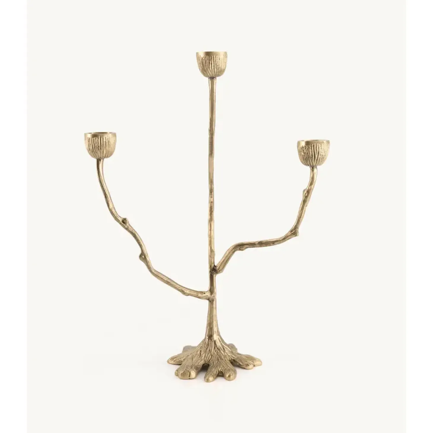 Doing Goods - Lysestage - 3 armet lysestage - Misty Triple - Messing/Brass