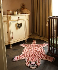 Doing Goods - Pink Leopard Gulvtæppe - Large - 150x88x2 cm