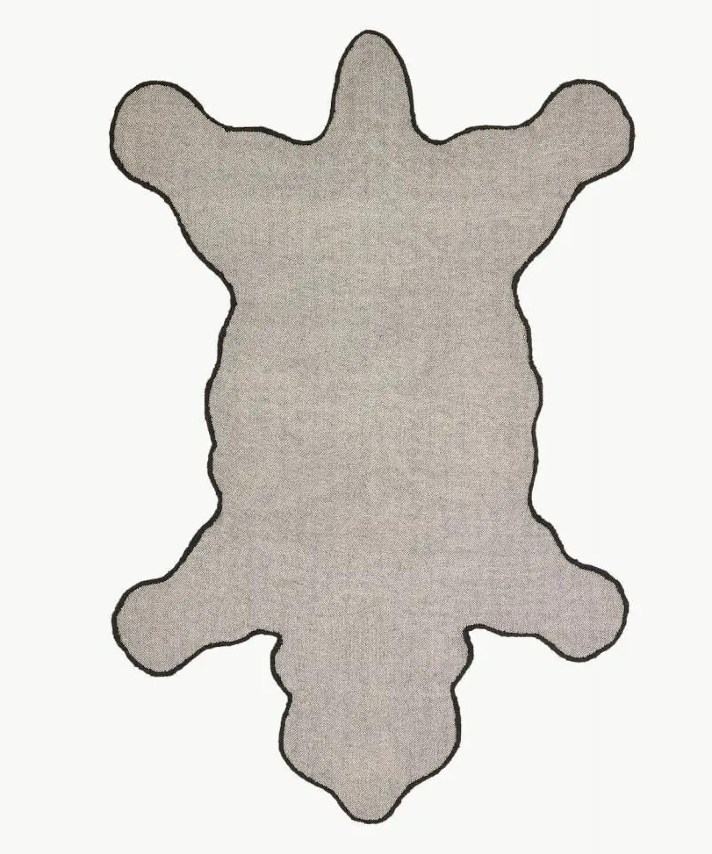 Doing Goods - Sort bjørne tæppe - Blooming Black Bear - Large - 143x97 cm