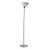 Dyberg Larsen - DL31 Opal gulvlampe - Opal hvid og Krom, Ø: 31 cm x H: 133 cm