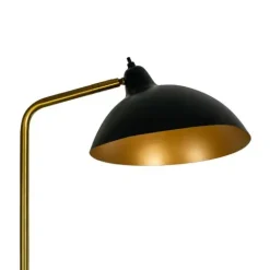 Dyberg Larsen - Futura Antik Brass Floor gulvlampe Sort og mørk messing