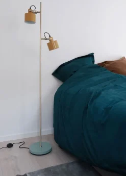 Dyberg Larsen - Ocean Gulvlampe - Karry/Turkis, 160 cm