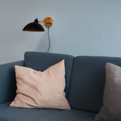 Dyberg Larsen - Væglampe - Futura Antik, Sort og messing, Ø: 26 cm