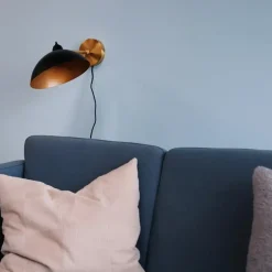 Dyberg Larsen - Væglampe - Futura Antik, Sort og messing, Ø: 26 cm