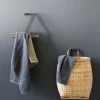 Ekta Living - Håndklædeholder - Towel hanger - Røget eg/Læder
