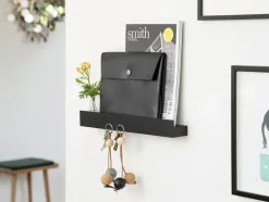 Ekta Living - Knivmagnet Hylde - Magnet Shelf - Sort Eg - 60 cm