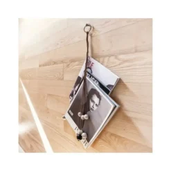 Ekta Living - Magasinholder - Hang Out - Sort læder