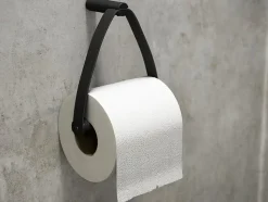 Ekta Living - Toiletrulleholder i metal - Sort
