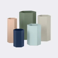 Ferm Living - Hexagon vase - rosa
