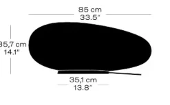 Fritz Hansen - Bord/Gulvlampe - Avion - Sort/Hvid