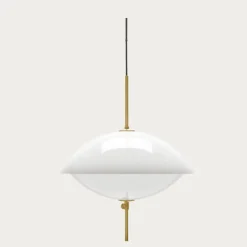 Fritz Hansen - Loftlampe - Clam - Opal/Messing - Ø55