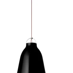Fritz Hansen - Loftlampe - Caravaggio - Sort - P3 Large - Rød ledning 6m