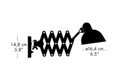 Fritz Hansen - Væglampe - Kaiser Idell 6718-W - Mat sort