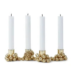 Gejst - lysestage Molekyl 4 - messing