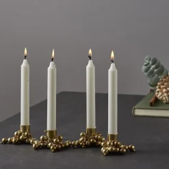 Gejst - lysestage Molekyl 4 - messing