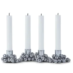 Gejst - lysestage Molekyl 4 - chrome