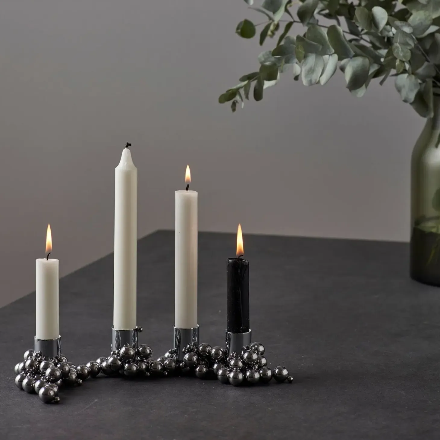 Gejst - lysestage Molekyl 4 - chrome