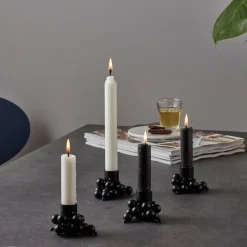 Gejst - lysestage Molekyl 4 - sort