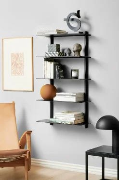 Gejst - Nivo E, shelf large - Sort/sort eg