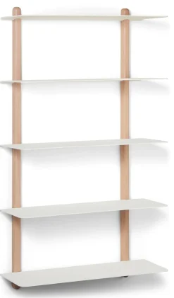 Gejst - NIVO E væghylde - Large - Lys eg/Hvid - 118x66 cm
