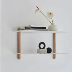 Gejst - NIVO F væghylde - Large - Lys eg/Hvid