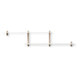 Gejst - NIVO H væghylde - Large - Lys eg/Hvid