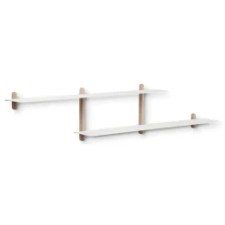 Gejst - NIVO H væghylde - Large - Lys eg/Hvid