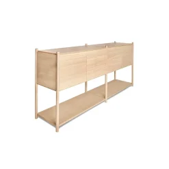 Gejst - Sceene reol H - Lys eg, B: 186 cm, H: 82 cm, D: 39 cm