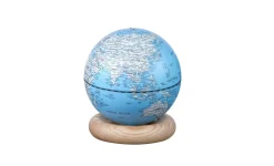 Gingko - Atlas Globe Lamp - Lightblue Mini White Ash base
