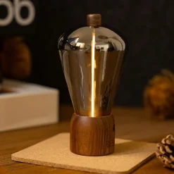 Gingko - Bordlampe - Opal Drift Light - Valnød