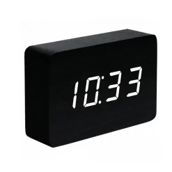 Gingko - Brick Click Clock Black / White LED