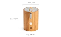 Gingko - Drum Light Bluetooth Speaker Natural Bamboo Wood