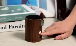 Gingko - Drum Light Bluetooth Speaker Natural Walnut Wood