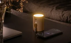 Gingko - Drum Light Bluetooth Speaker Natural Beech Wood