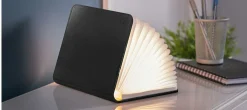 Gingko - LED Smart Booklight - Black Leather - Large