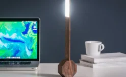 Gingko - Octagon One Desk Lamp - Walnut