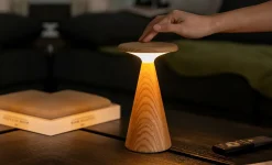 Gingko - Sylvia Bordlampe - Large - Hvid Ask - 12x21 cm