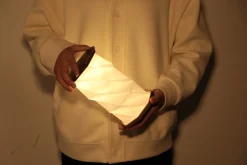 Gingko - Twist Hexagon Lamp - Black