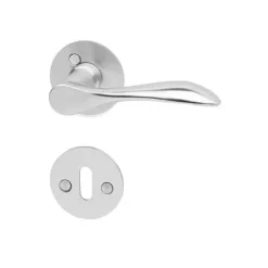 Habo - Aarhus dørgreb inkl. nøgleskilte - Børstet rustfrit stål