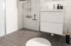 Habo - Badeværelsesmåtte - Camelia - Hvid - Ø 60 cm