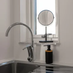 Habo - Bordspejl - Coral - Sort - H: 35 x Ø: 16 cm