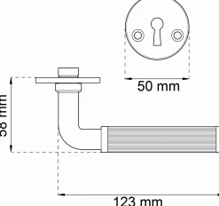 Habo - Denver Dørgreb messing - Passer godt til fyldnings døre og glatte døre