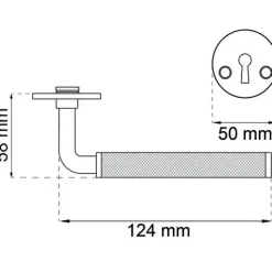 Habo - Dørgreb inkl. nøgleskilte - Lexington - Krom